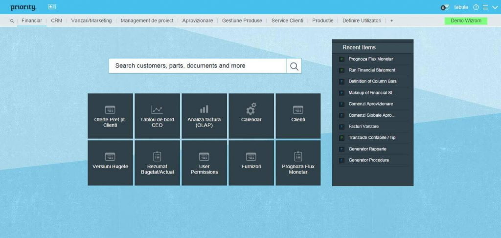 550 de clienti care utilizeaza sistemul ERP WizPro 2 WizPro Pagina principala