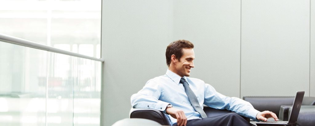 businessman happy